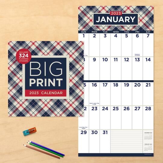 2023 Big Print Wall Calendar Michaels